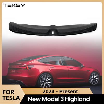 Pour Tesla Nouveau Modèle 3 Highland 2024 Bande de Seuil de Coffre TPE ou Métal Cache de Protection Anti-Rayures de Seuil Arrière