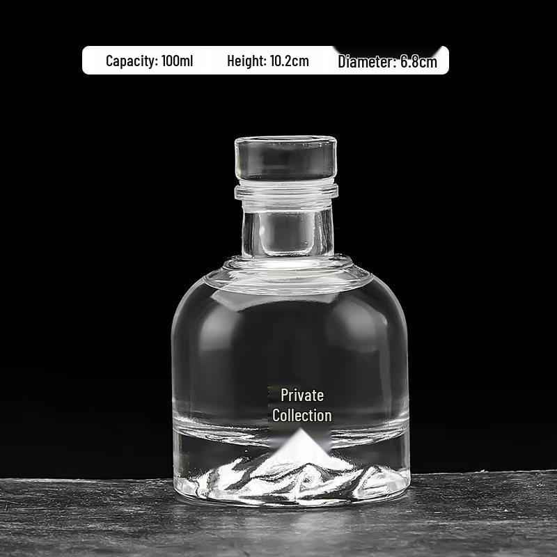 Premium Homemade Fruit Wine Bottles: Sealed, Leak-Proof, Frosted Glass with Large Belly Design