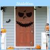 Creative Halloween Decoration Fabric Door Stickers Skull Hand Pumpkin For Haunted Home