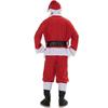 Men Christmas Santa Claus Costume Deluxe Velvet Suit 7pcs