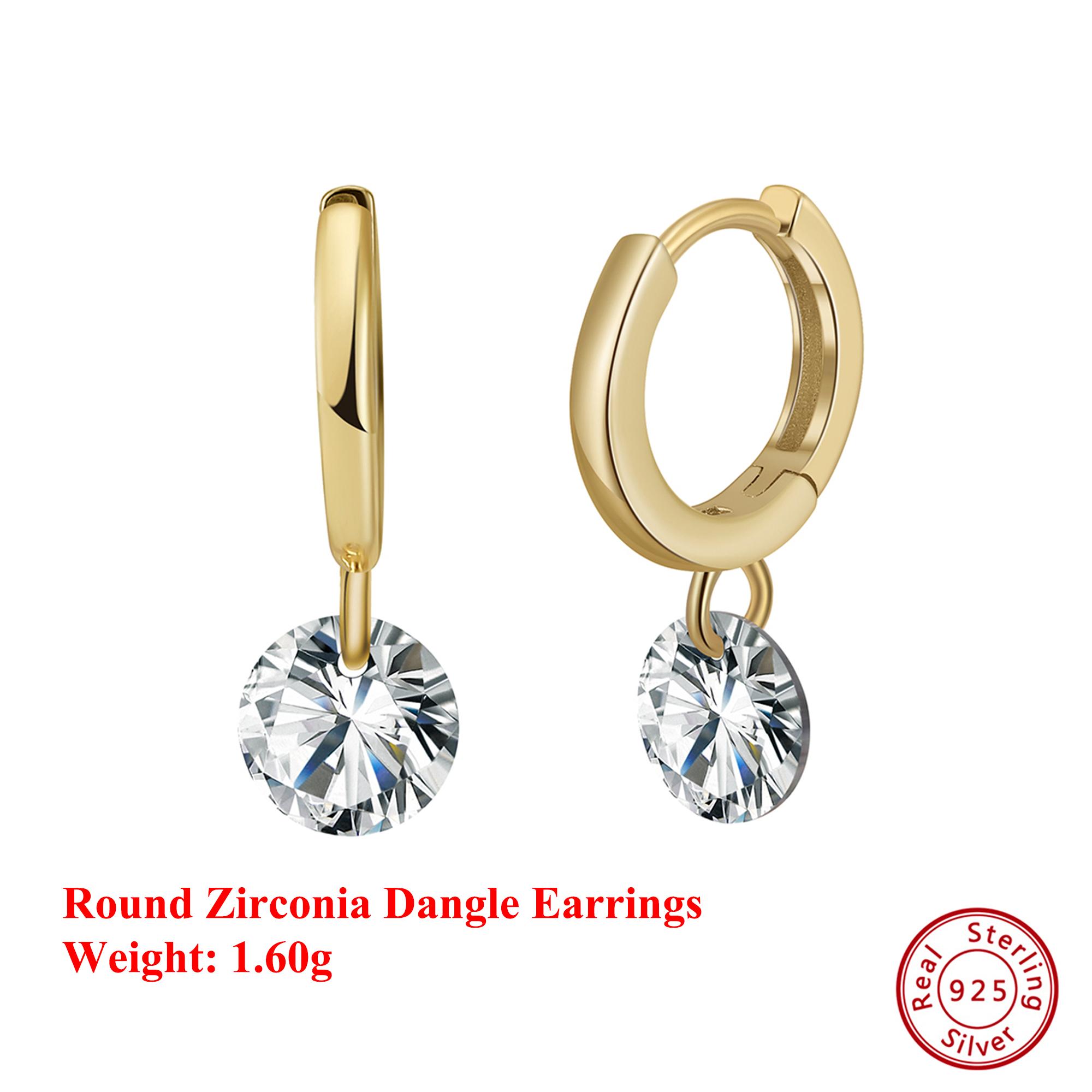 

Effie Queen Elegant 925 Sterling Silver CZ Drop Earrings Cubic Zirconia Daily Wear Accessories Party Birthday Jewelry Gift APE82