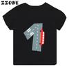 Hot Sale Different Car Print Funny Boys Clothes 1 2 3 4 5 6 7 8 9 Years Birthday Number Cartoon Kids T shirt Baby Girls TShirts