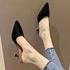 Oneword Flat Sandals For Women With Velvet Upper And Pointed Toe For Summer Casual Wear
