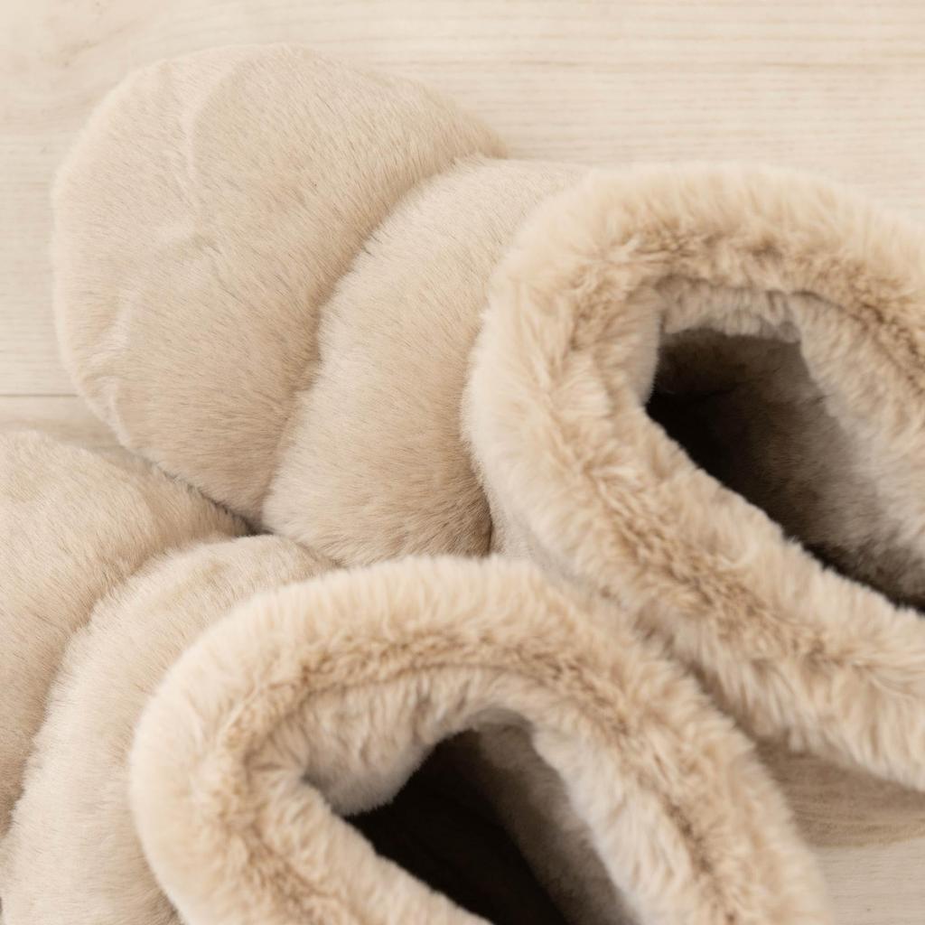 Senko 25cm S.D.S Boa-Pa Slippers, Boots, Beige,