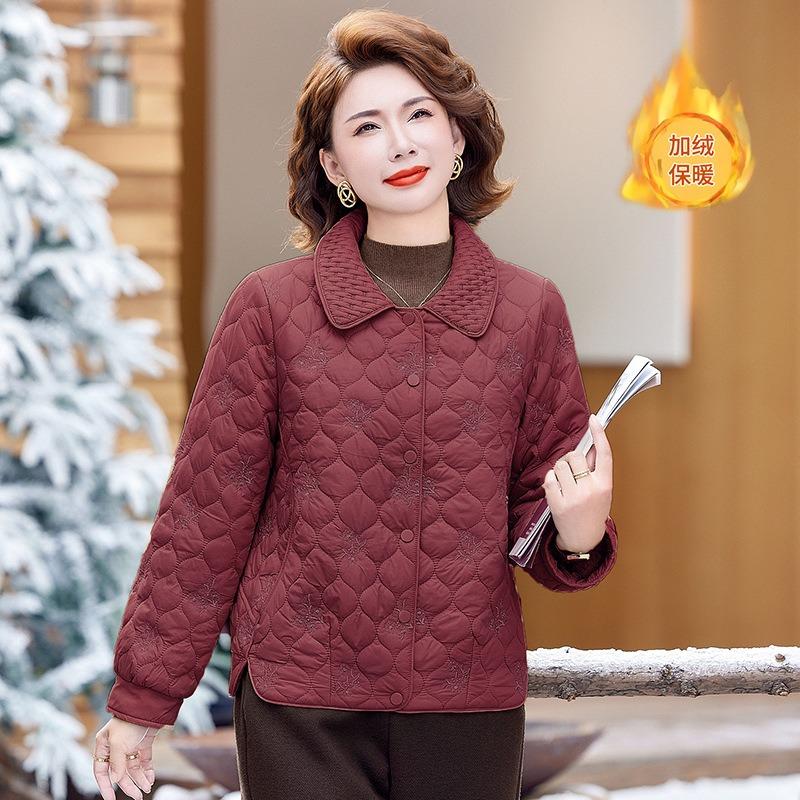 

New autumn and winter cotton-padded jacket, velvet cotton-padded jacket to keep warm, and winter short cotton-padded jacket. 1XL [recommended 80-50kg]