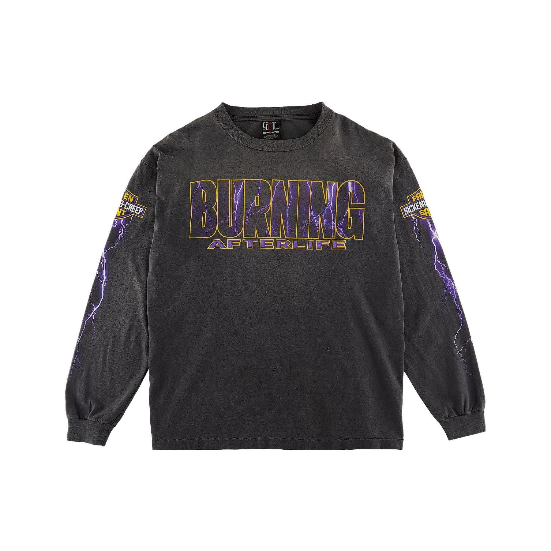 

SAINT Mxxxxxx Злой Разделенный Ти Черный Унисекс Топы SM-S23-0000-029 XL