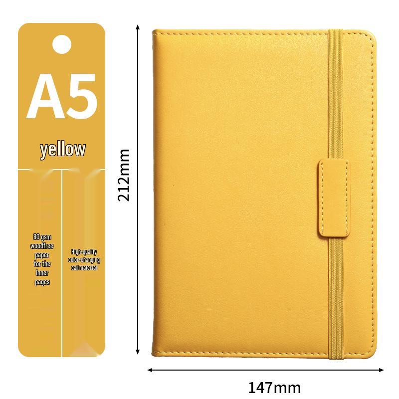 Soft Leather A5 Business Notebook with Textured Cover and Custom Logo