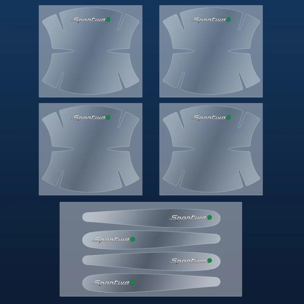 Hub Caps 8pcs PVC Transparent Car Door Handle Protector Film Anti Scratch Stickers For Alfa Romeo Giulietta 147 Giulia Car Acces CVO1