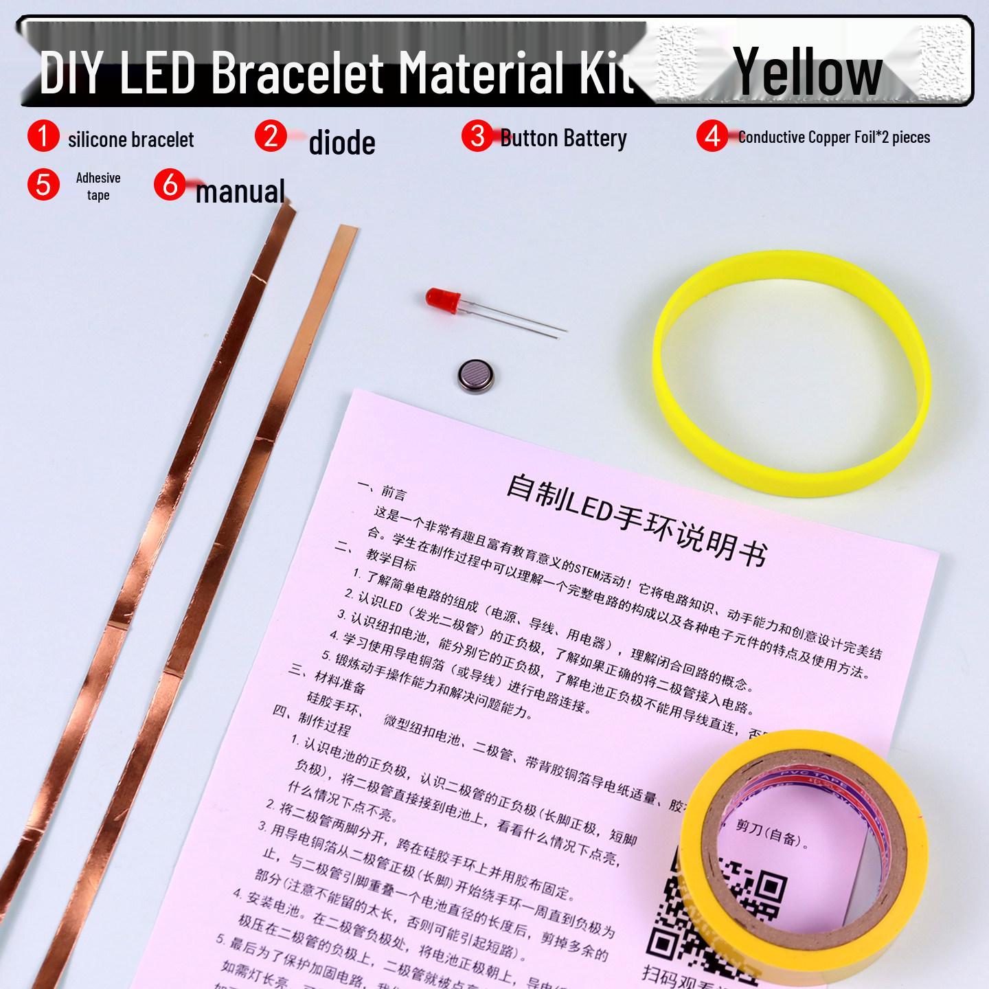 

DIY LED Luminous Silicone Bracelet Kit for Student Science Projects