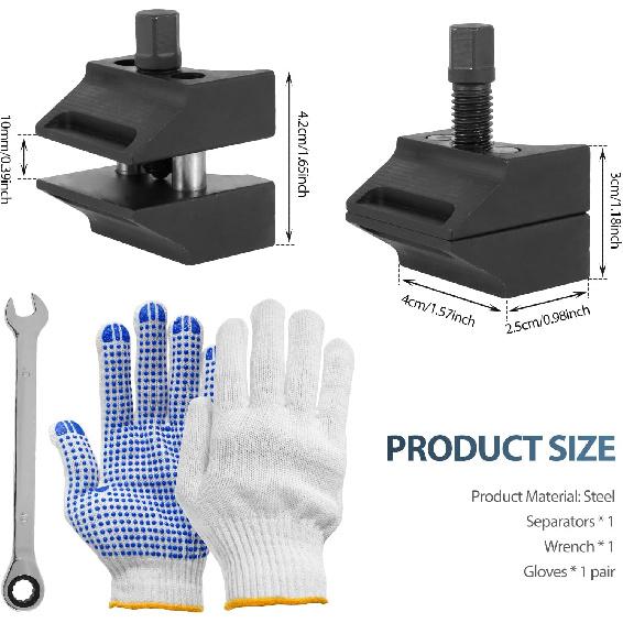 Suspension Strut Spreader Tool, Split Hub Steering Knuckle Spreader, Metal Double Ended Suspension Expansion Hub Clamp Tool, Easy to Detach and