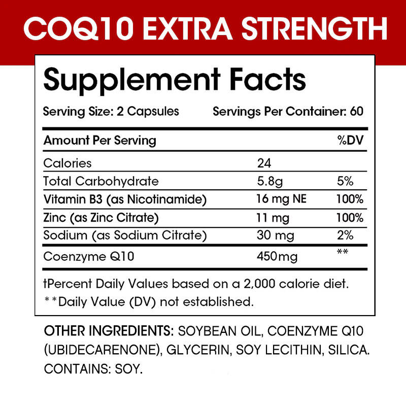 Coenzima Q10 450 mg - 120 capsule (V) - 100% Ubichinone - Naturale