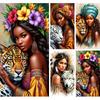 Women and Leopard Tiger and Wolf Picture DIY Diamond Painting Cross Stitch Full Drills Diamond Mosaic New Collection Home Decor