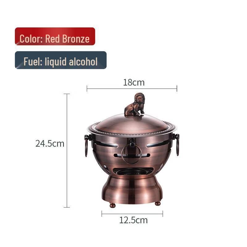 Drian Stainless Steel Personal Hot Pot with Alcohol Stove