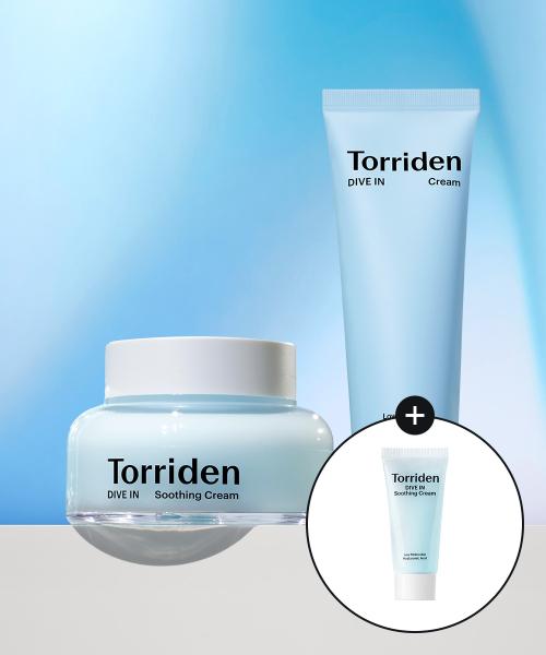 Torriden DIVE-IN Low Molecular Hyaluronic Acid Cream 80ml + Soothing Cream 80ml (+Soothing Cream 20ml) SET NONE