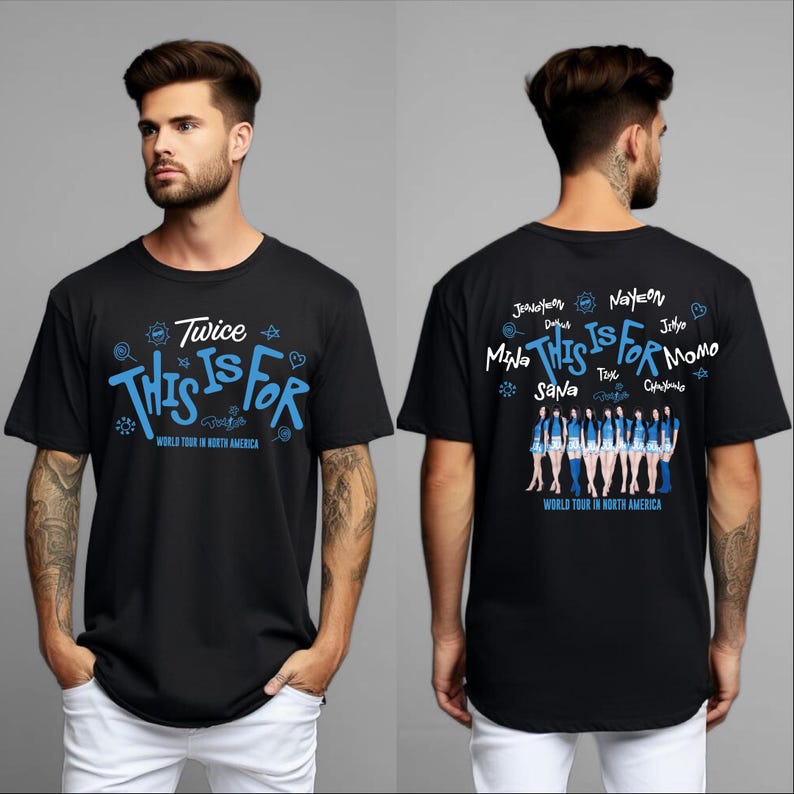 2026 Sommer Mode Trendiges T-Shirt Herren Damen Vintage Oberteil K-Pop Inspiriert 9 Mitglieder Girl Group Fan Shirt, beidseitig Pop-Idol Grafik T-Shirt, k-pop Fan Shirt