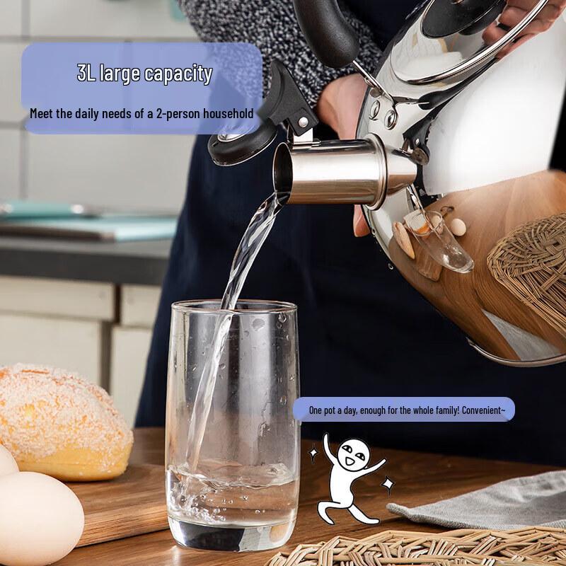 304 Mei Chu 3l Stainless Steel Whistling Kettle