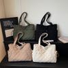 Corduroy Tote Bag Women's Commuter Handbag Large Capacity Shoulder Bag