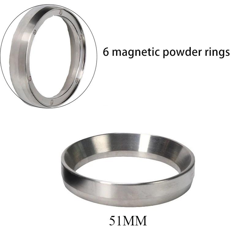 6 Magnetic Espresso Coffee Dosing Ring Dosing Funnel Stainlness Steel with 6 Magnets Fits 51/54/58/mm Portafilter Barista Tools