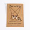 Magnet Best Friend Necklace Heart Pendant Butterfly Bracelet Set  Couple