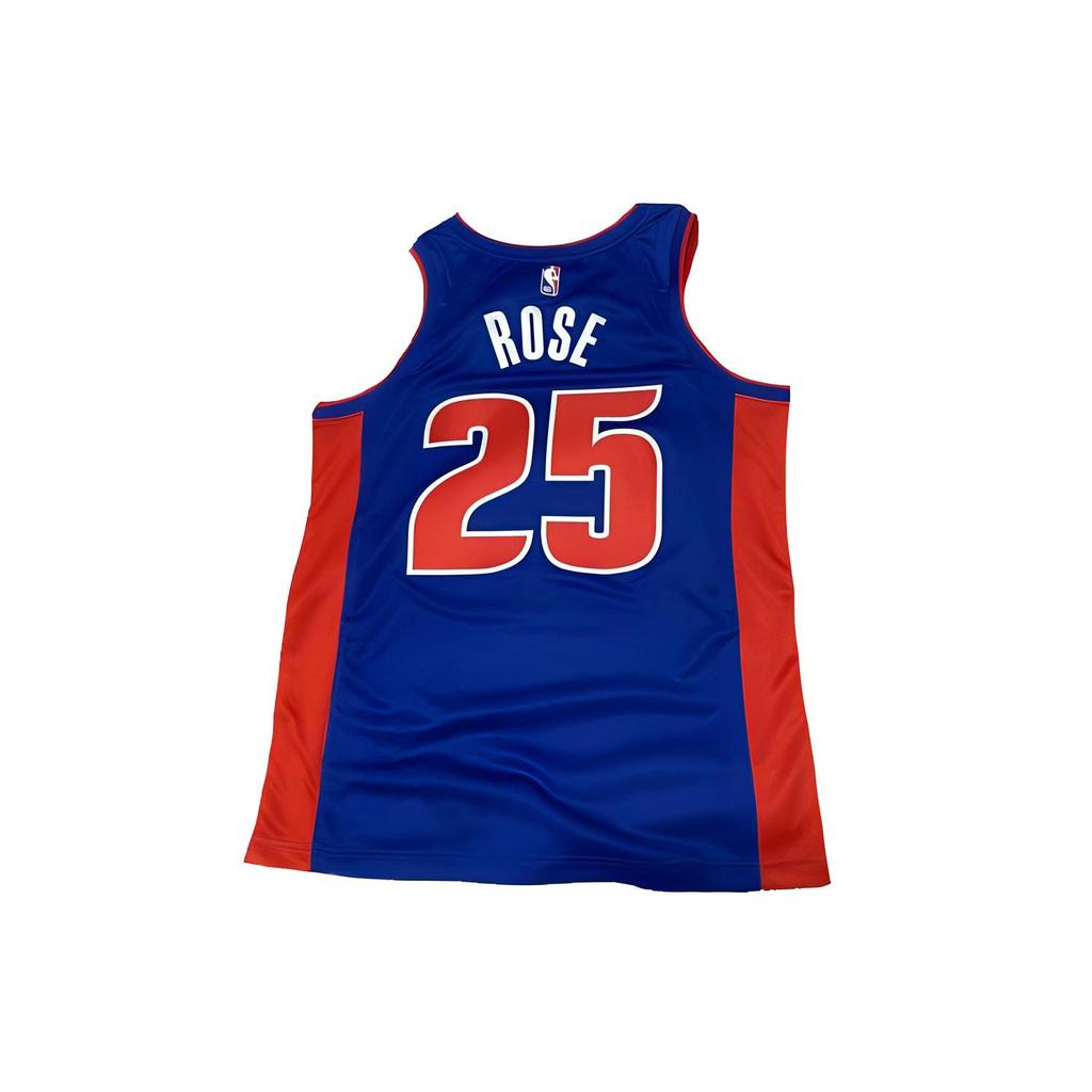 Nike NBA Icon Edition Jersey Pistons #25 Derrick Rose Basketball Vest Men Sports Tops Blue 864473-404