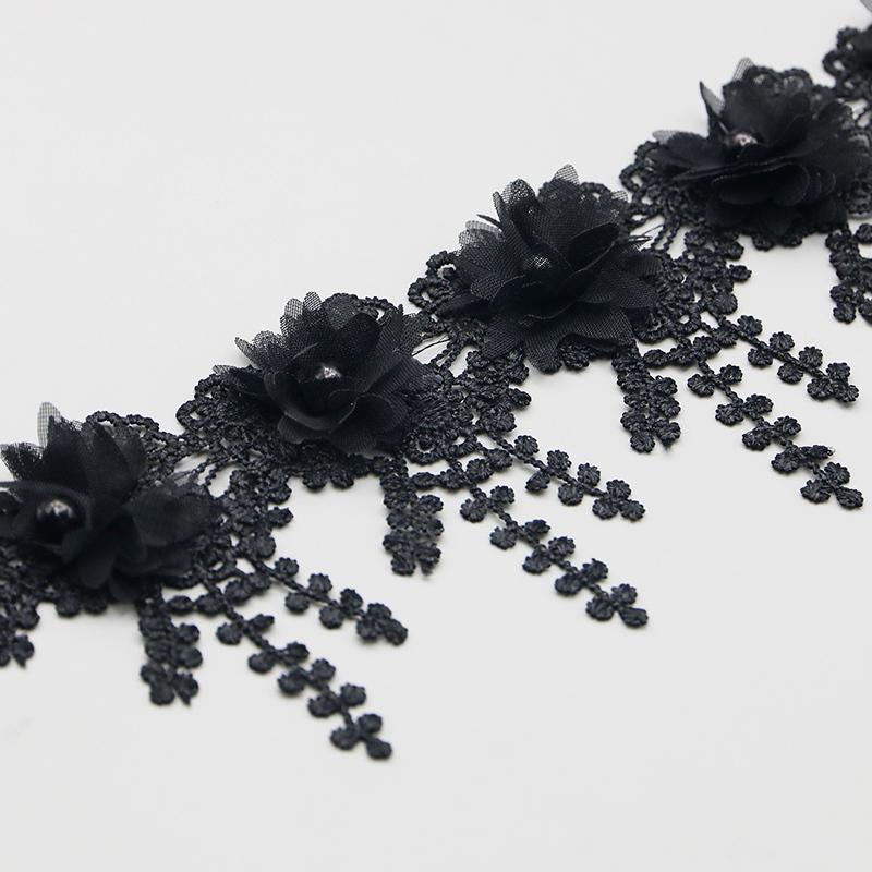 (1 Yards/Lot)  80mm Petal Chiffon Lace Fabric Webbing DIY Clothing Decoration Love Gift Ribbons Crafts