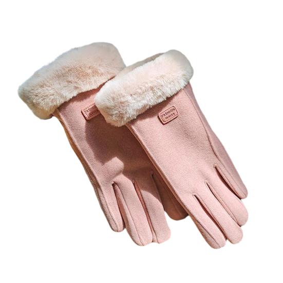 Women Winter Gloves Fleece Lined Touchscreen Gloves Thickened Warm Full Finger Windproof Gloves