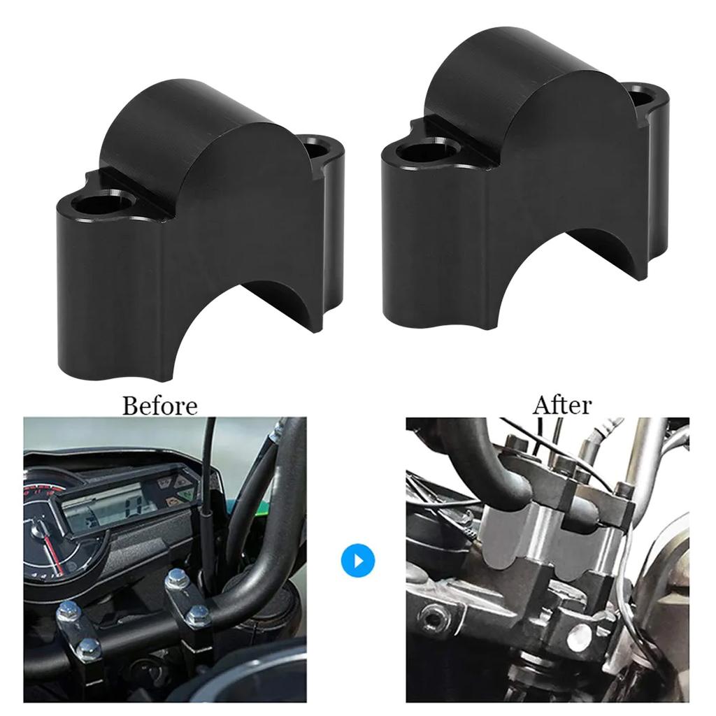 22mm 25mm Motorcycle Handlebar Risers, 2Pcs Universal Handlebar Clamp Stable Durable 25mm/28mm Handlebar Risers