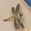 Miniature Dragonfly Sculpture Solid Adorable Home Decor Brass Dragonfly Ornament for Bedroom Teahouse Shelf Office Tabletop