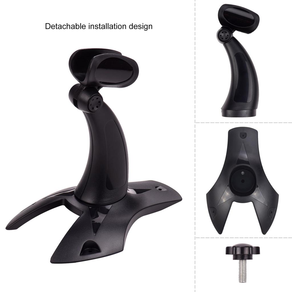 Bracket Stand Holder with Large Base -Stable Detachable Compatible for All Kinds Handheld Bar Scanner Reader