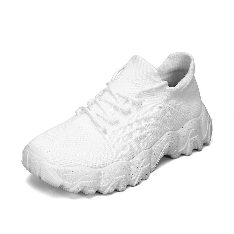 

Пара дышащих носков-туфель на шнуровке, из тканого материала, модный тренд, повседневная спортивная обувь, уличная обувь на платформе 43