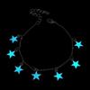 Little Star Heart Flower Glow In the Dark Ankle Bracelet Anklet Women's Jewelry