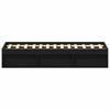 Bed Frame without Mattress Black Oak Look 135 x 190 cm