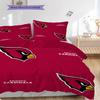 Arizona Cardinals Pattern Bedding Quilt Set Quilt Cover Pillowcase Home Decoration Birthday Gift (1 * Duvet Cover + 2 * Pillowcase, Without Core)
