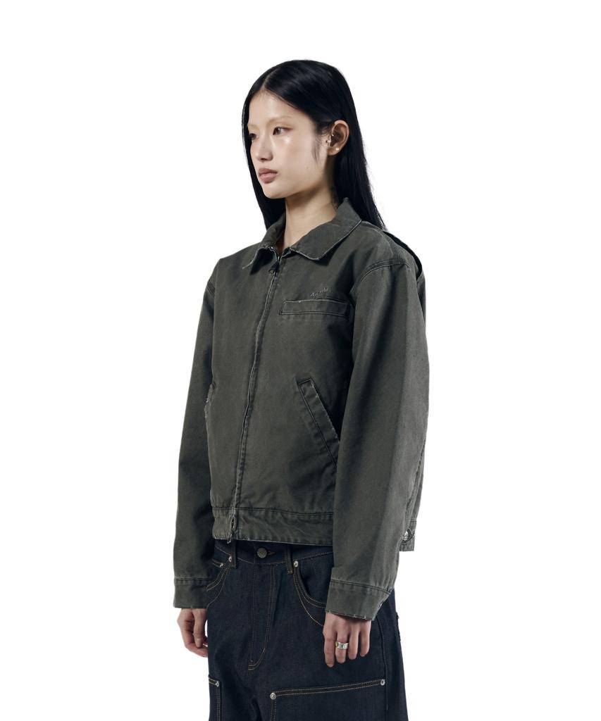 Aakam Walt Damaged Cotton Jacket (Khaki)