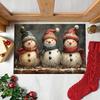 Christmas Snowman Welcome Doormat Durable Non-Slip Indoor/Outdoor Mat Entrance Hallway Home Atmosphere Decorative Rug
