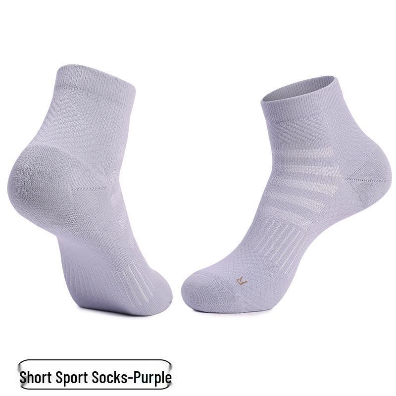CoolMax Antibacterial & Odor-Resistant Sports Socks: Thickened, Towel Bottom, Quick-Drying for Badminton, Marathon, and Professional Running.