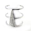 Bague Argent 'Sissi' blanc argenté (rhodié) - 20 mm