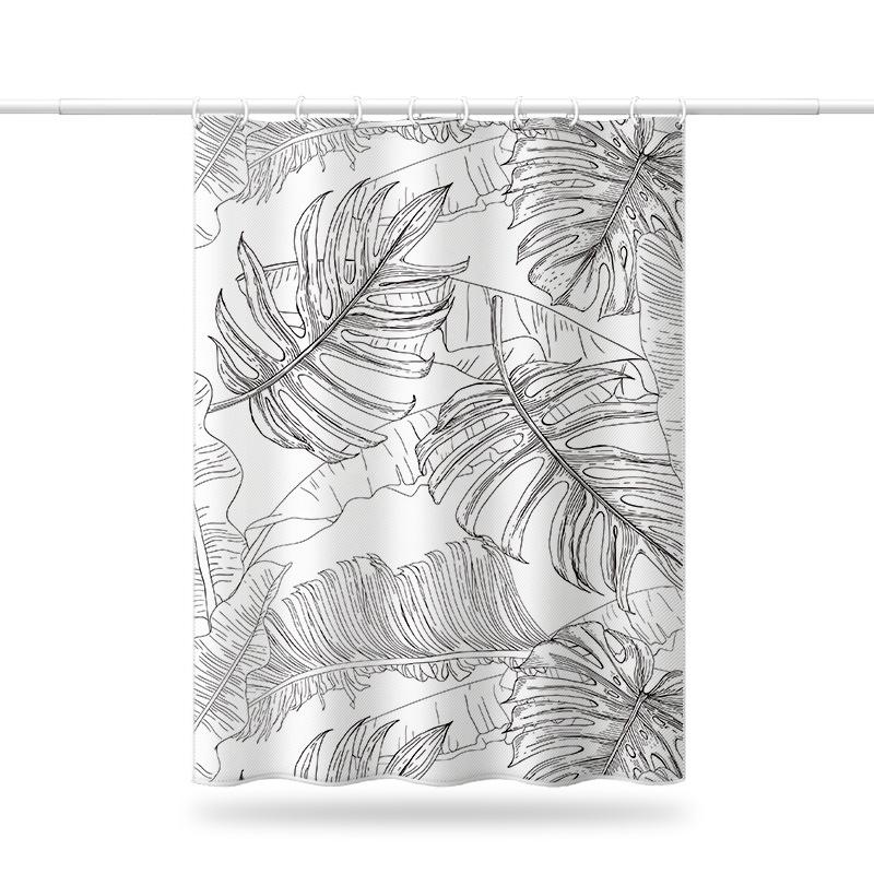 Bathroom Thickened Waterproof Curtain Mildew Proof Shower Curtain Shower Partition Curtain Shower Curtain Bathroom Curtain Free Perforation