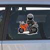 Kinder Fahren Motorräder Autoaufkleber Wasserdichte Vinyl-Abziehbilder Auto Karosserie Fenster Stoßstange Dekor Motorradhelm Aufkleber TM141