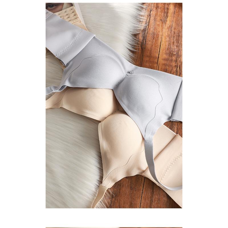 Women Seamless Wireless Thin Cup Push Up Anti Sagging Adjustable Bra