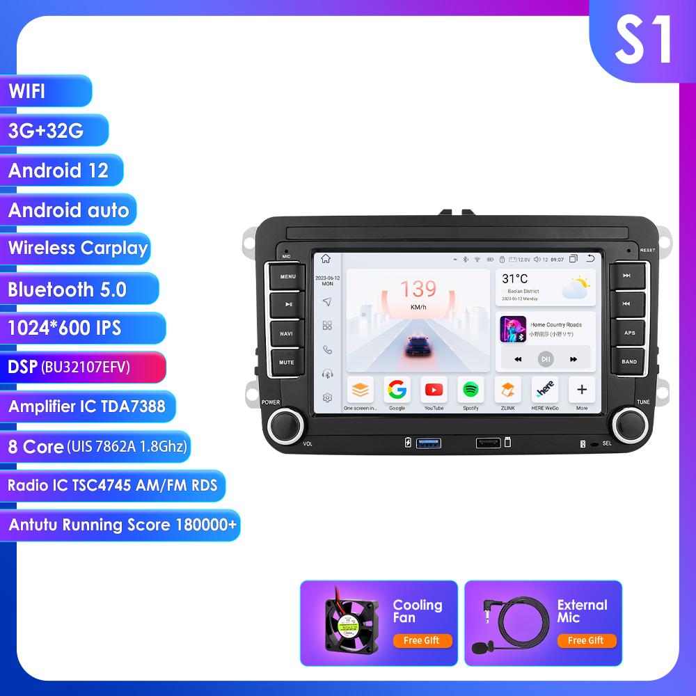 

Hizpo 2Din Автомагнитола Android для Volkswagen Golf 5 6 Polo Passat B6 B7 CC Skoda Jetta Универсальная Мультимедийная Carplay Wifi GPS Интеллектуальная Навигация S1 8Core 3G 32G