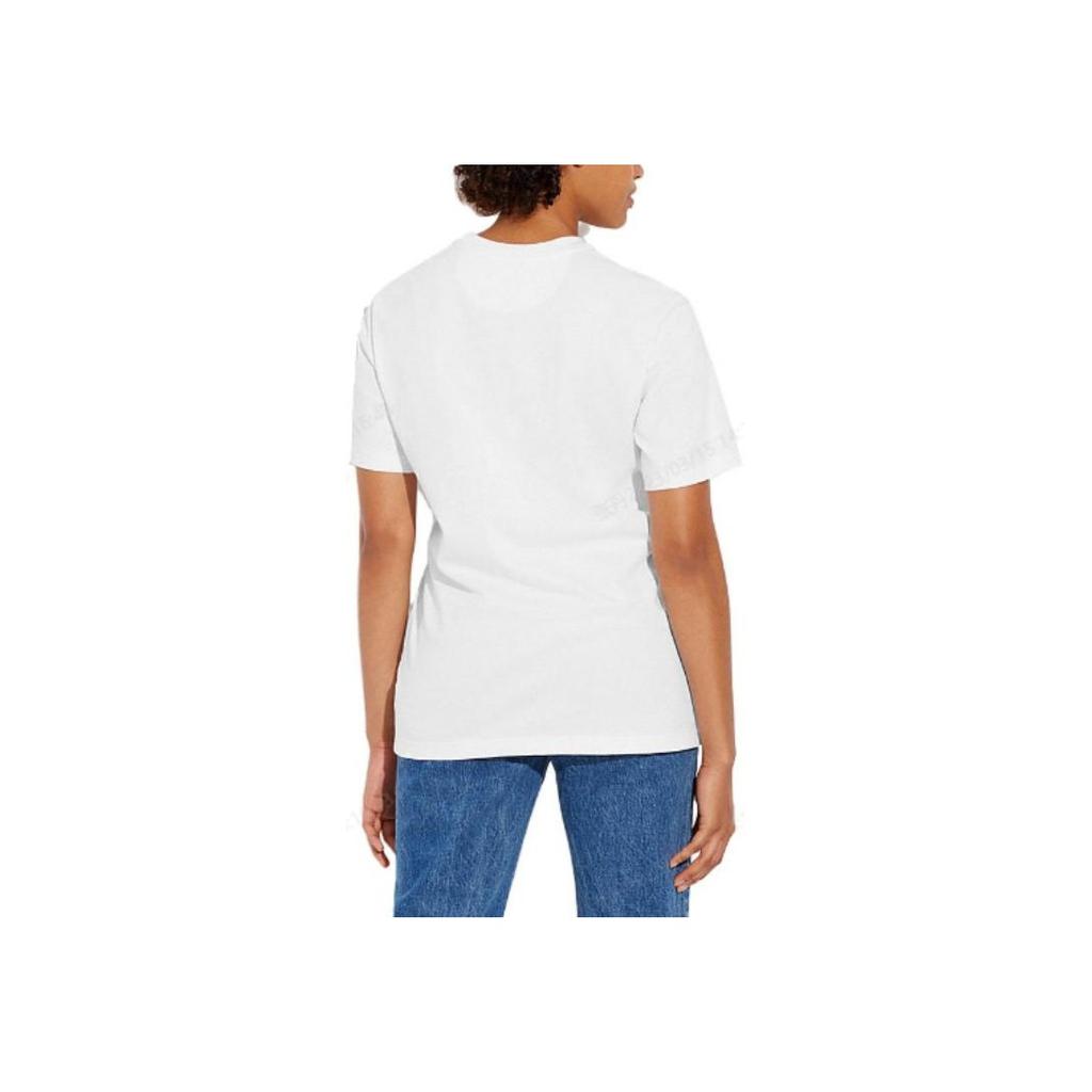 Coach Ewige Serie Dinosaurier-Print Rundhals Kurzarm T-Shirt Herren Oberteile Weiß CF607-WTKH