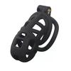 Male Chastity Cage with Invisible Lock and 3 Size Rings Lightweight ABS Bondage Gear Adult Sex Toy for Men