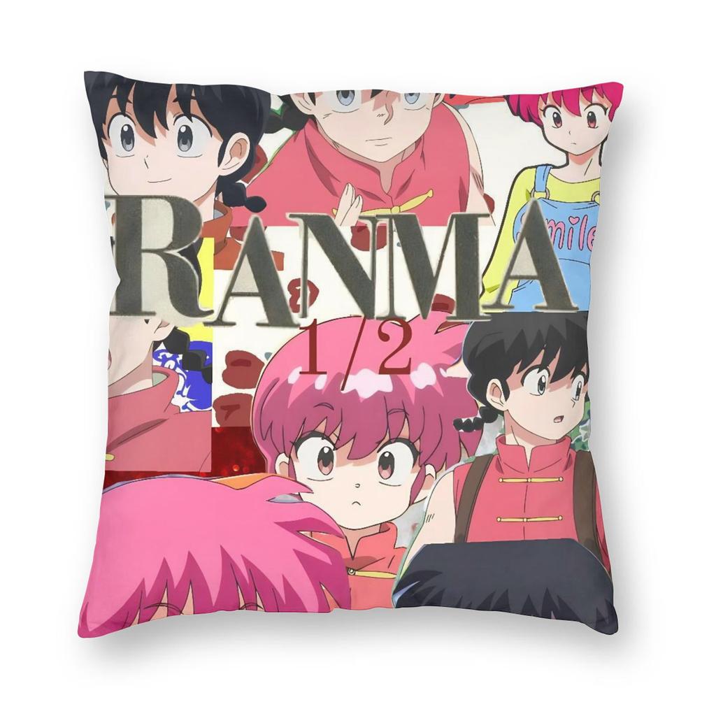 Japanese Anime Ranma Saotome Pillowcase Printing Polyester Cushion Cover Decorative  Pillow Case Cover Home Square Xcm