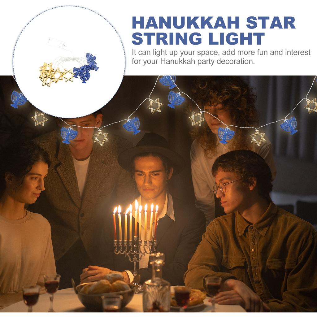 Hanukkah Star String Light Powered Fairy Light Chanukah Decorations Powered Hanukkah Fairy Lights
