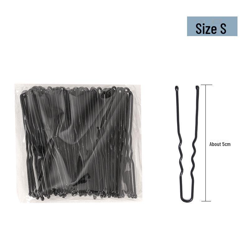 

Черная U-образная широкая заколка для волос – большой инструмент для фиксации и боковой зажим