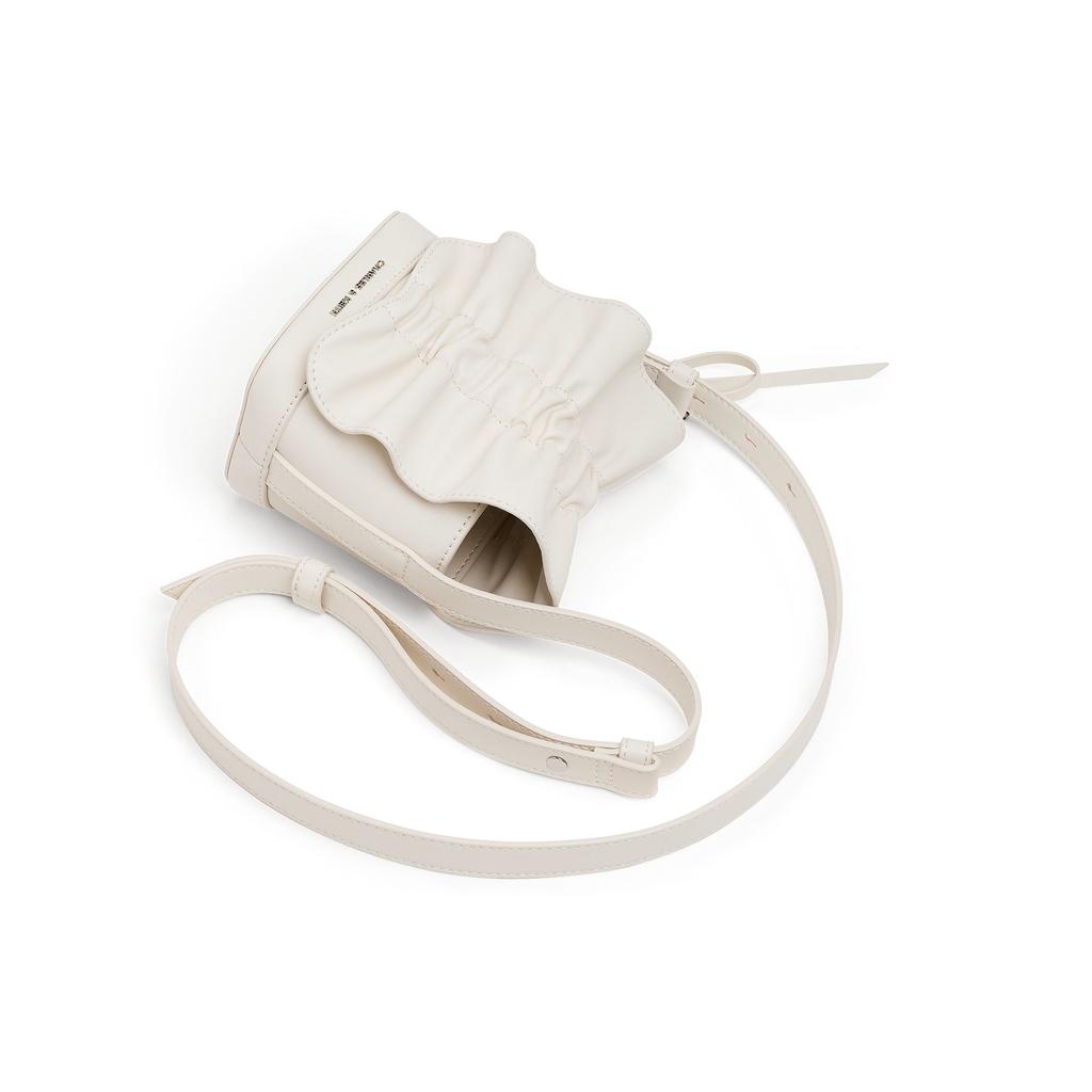 Charles & Keith Vintage Pleated Bow Crossbody Bag Women Handbags Multiple-Colors CK6-40151554