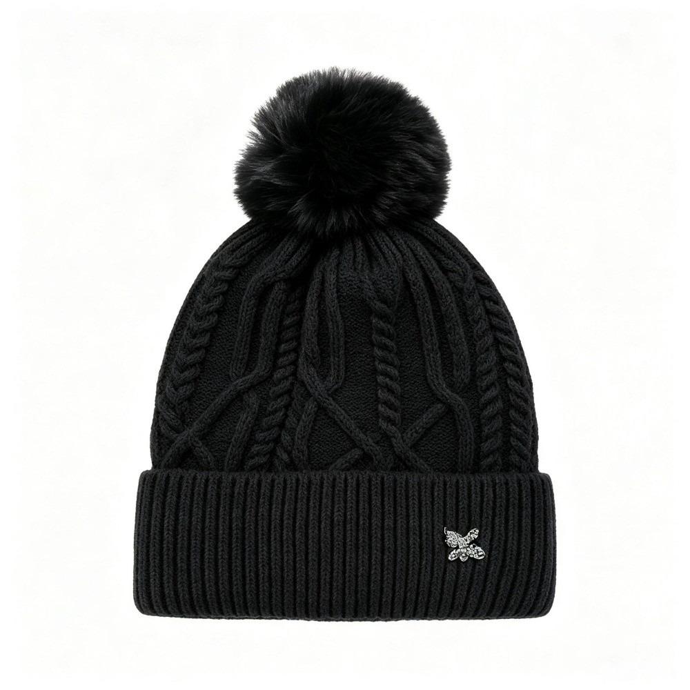 Warm Winter Hat Ear Protection Pompoms Hat Casual Crochet Women's Hat Outdoor