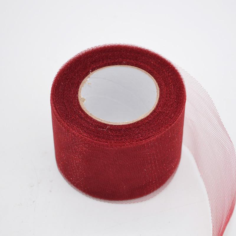 22m/lot 2" 5cm Shiny Tulle Roll Spool Fabric Tutu Skirt Chair Sash Bow Table Runner  Wedding Baby Shower Party Decorations