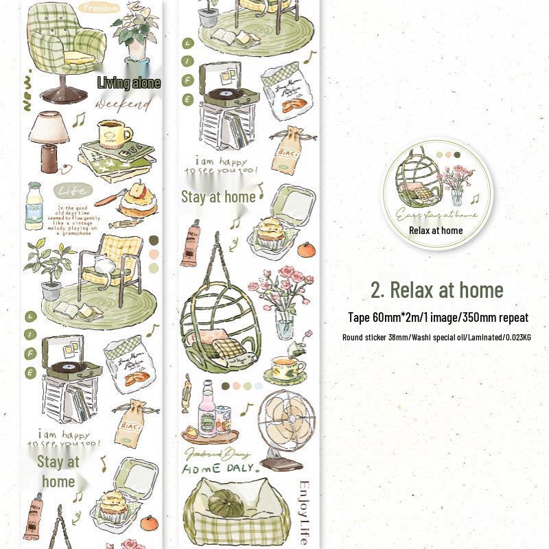 Twilight Special Adhesive Tape: Retro European DIY Planner Base Collage, Slow Life Diary Series, 4 Styles